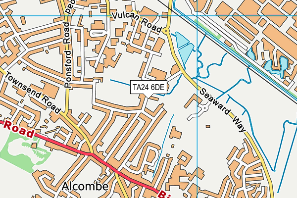 TA24 6DE map - OS VectorMap District (Ordnance Survey)