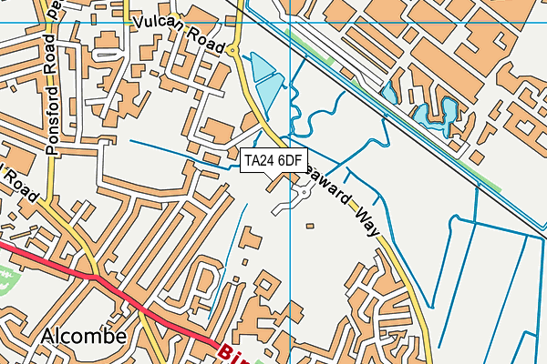 TA24 6DF map - OS VectorMap District (Ordnance Survey)