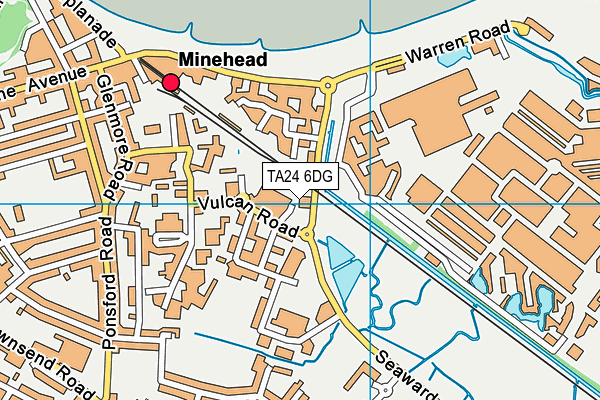 TA24 6DG map - OS VectorMap District (Ordnance Survey)