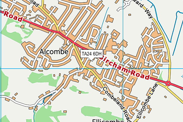 TA24 6DH map - OS VectorMap District (Ordnance Survey)