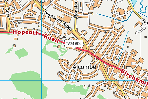 TA24 6DL map - OS VectorMap District (Ordnance Survey)