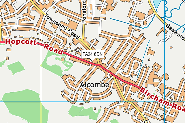 TA24 6DN map - OS VectorMap District (Ordnance Survey)