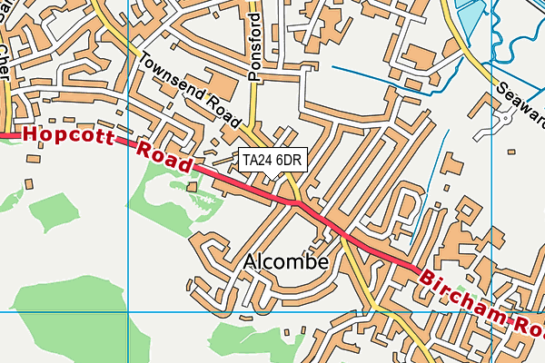 TA24 6DR map - OS VectorMap District (Ordnance Survey)