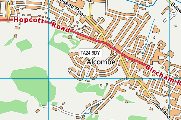 TA24 6DY map - OS VectorMap District (Ordnance Survey)