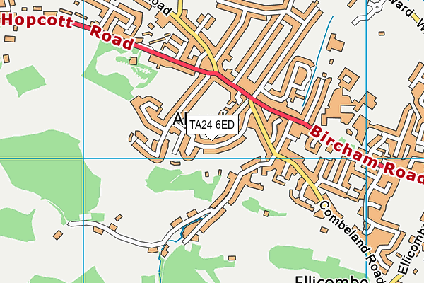 TA24 6ED map - OS VectorMap District (Ordnance Survey)
