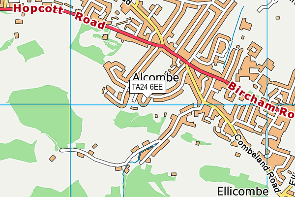 TA24 6EE map - OS VectorMap District (Ordnance Survey)