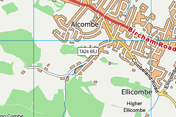 TA24 6EJ map - OS VectorMap District (Ordnance Survey)