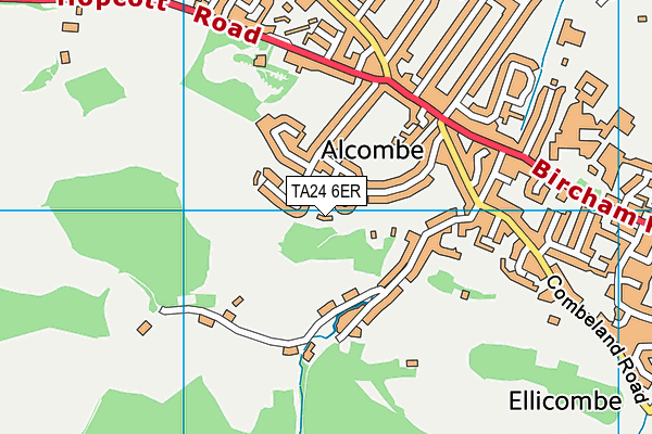 TA24 6ER map - OS VectorMap District (Ordnance Survey)