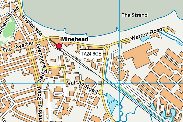 TA24 6GE map - OS VectorMap District (Ordnance Survey)