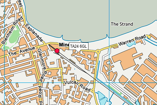 TA24 6GL map - OS VectorMap District (Ordnance Survey)