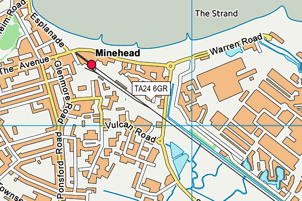 TA24 6GR map - OS VectorMap District (Ordnance Survey)