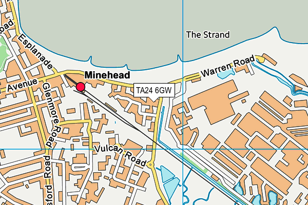 TA24 6GW map - OS VectorMap District (Ordnance Survey)
