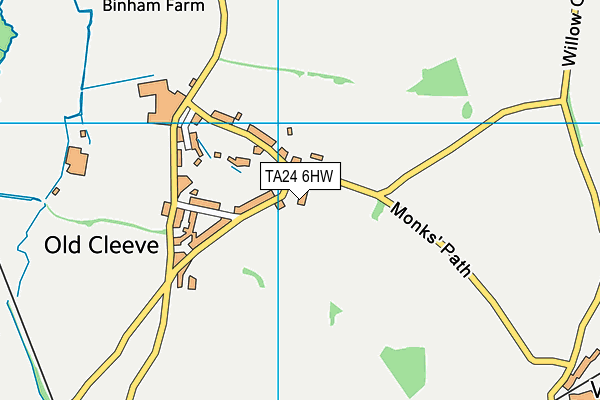 TA24 6HW map - OS VectorMap District (Ordnance Survey)