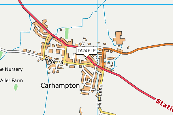 TA24 6LP map - OS VectorMap District (Ordnance Survey)