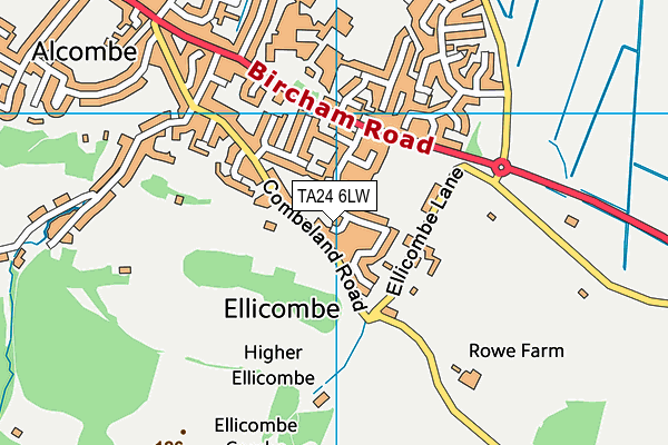 TA24 6LW map - OS VectorMap District (Ordnance Survey)