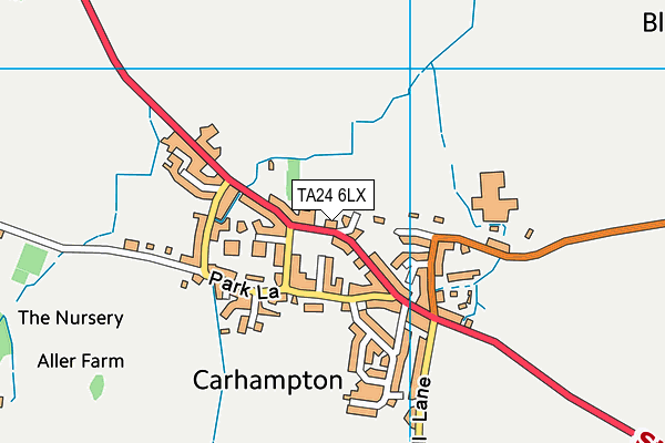 TA24 6LX map - OS VectorMap District (Ordnance Survey)