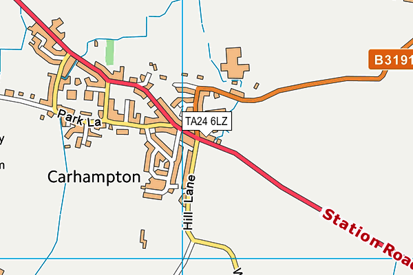 TA24 6LZ map - OS VectorMap District (Ordnance Survey)