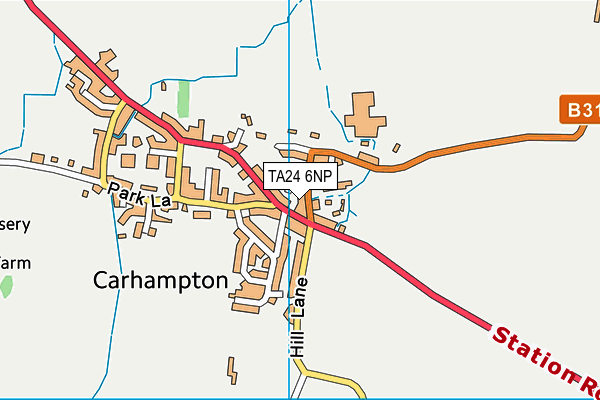 TA24 6NP map - OS VectorMap District (Ordnance Survey)