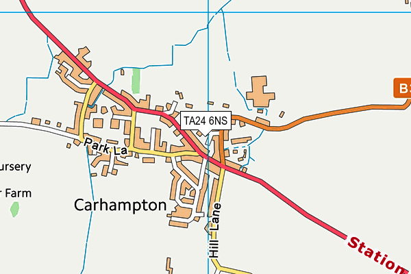 TA24 6NS map - OS VectorMap District (Ordnance Survey)