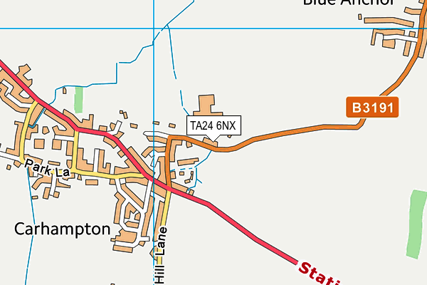 TA24 6NX map - OS VectorMap District (Ordnance Survey)