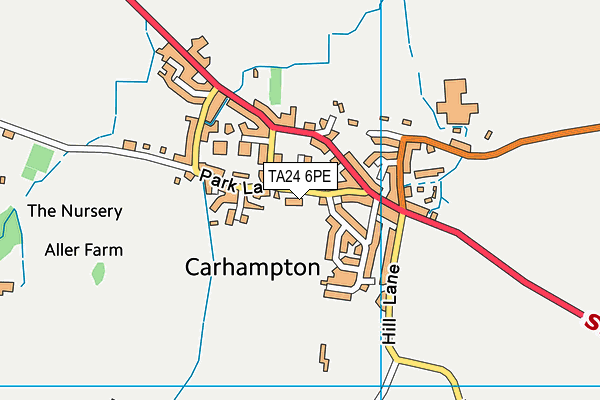 TA24 6PE map - OS VectorMap District (Ordnance Survey)