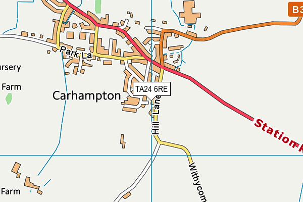 TA24 6RE map - OS VectorMap District (Ordnance Survey)