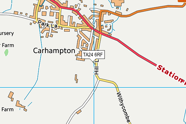 TA24 6RF map - OS VectorMap District (Ordnance Survey)