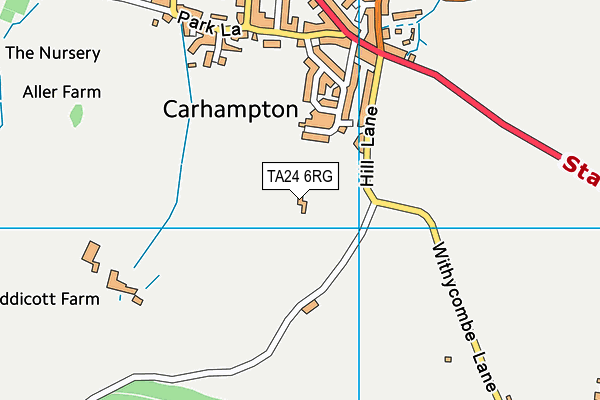 TA24 6RG map - OS VectorMap District (Ordnance Survey)
