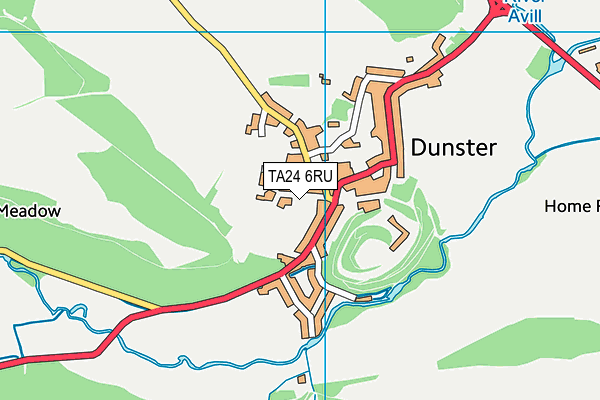 TA24 6RU map - OS VectorMap District (Ordnance Survey)