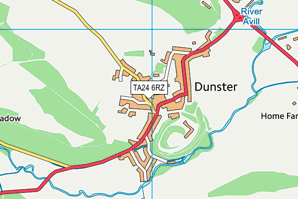 TA24 6RZ map - OS VectorMap District (Ordnance Survey)