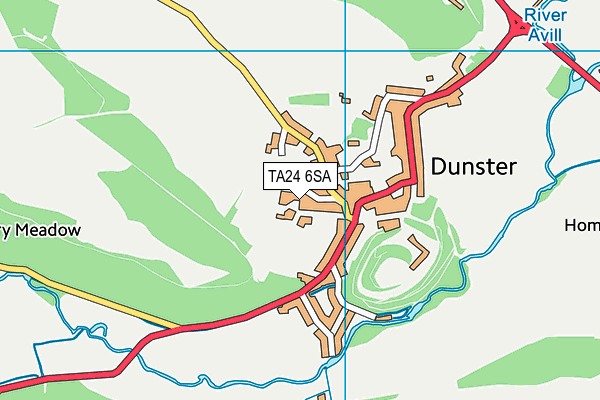 TA24 6SA map - OS VectorMap District (Ordnance Survey)