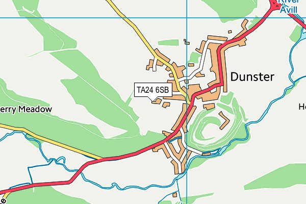 TA24 6SB map - OS VectorMap District (Ordnance Survey)