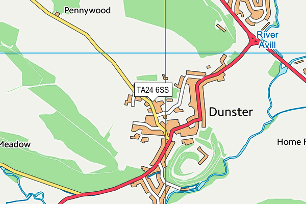 TA24 6SS map - OS VectorMap District (Ordnance Survey)