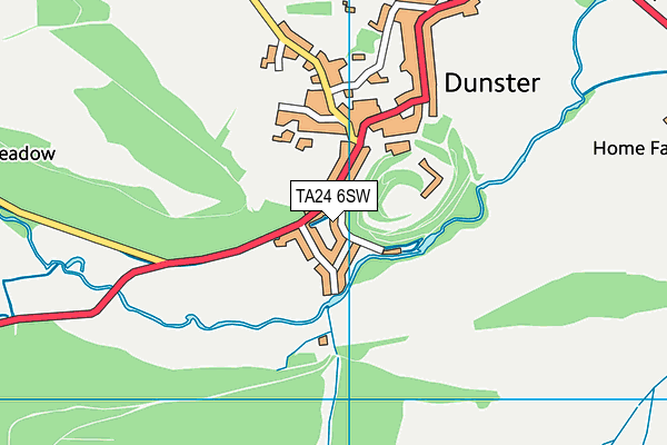 TA24 6SW map - OS VectorMap District (Ordnance Survey)