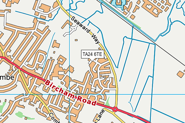 TA24 6TE map - OS VectorMap District (Ordnance Survey)