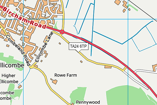 TA24 6TP map - OS VectorMap District (Ordnance Survey)