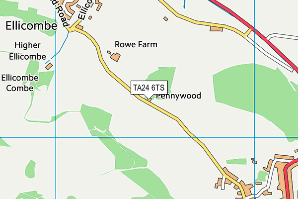 TA24 6TS map - OS VectorMap District (Ordnance Survey)