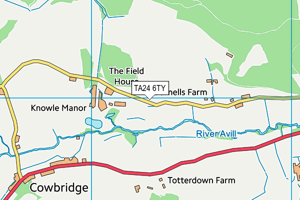 TA24 6TY map - OS VectorMap District (Ordnance Survey)