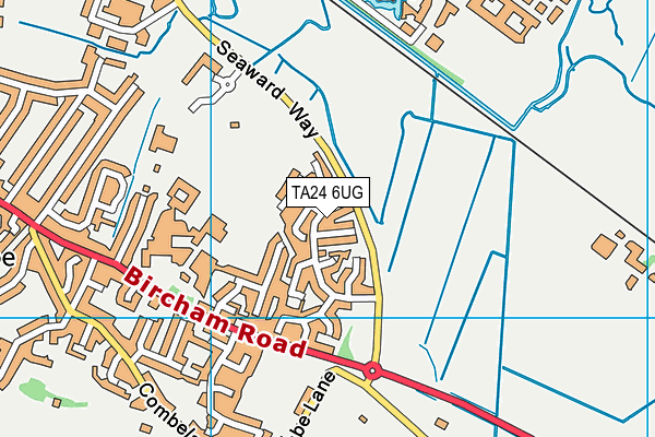 TA24 6UG map - OS VectorMap District (Ordnance Survey)