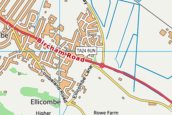 TA24 6UN map - OS VectorMap District (Ordnance Survey)