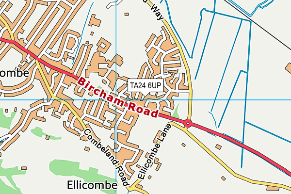 TA24 6UP map - OS VectorMap District (Ordnance Survey)