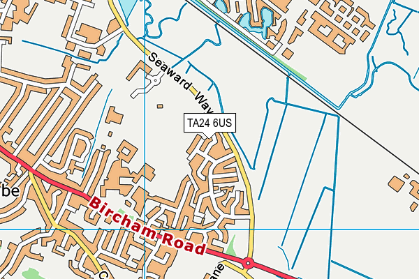 TA24 6US map - OS VectorMap District (Ordnance Survey)