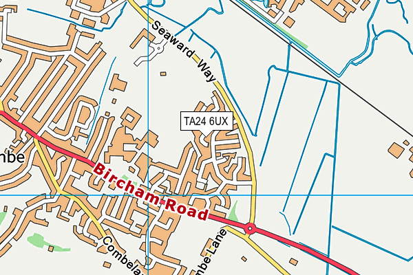 TA24 6UX map - OS VectorMap District (Ordnance Survey)