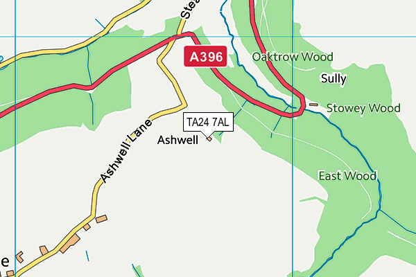 TA24 7AL map - OS VectorMap District (Ordnance Survey)