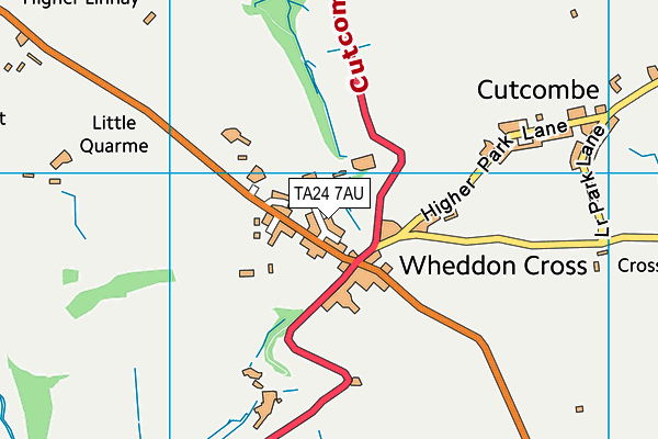 TA24 7AU map - OS VectorMap District (Ordnance Survey)