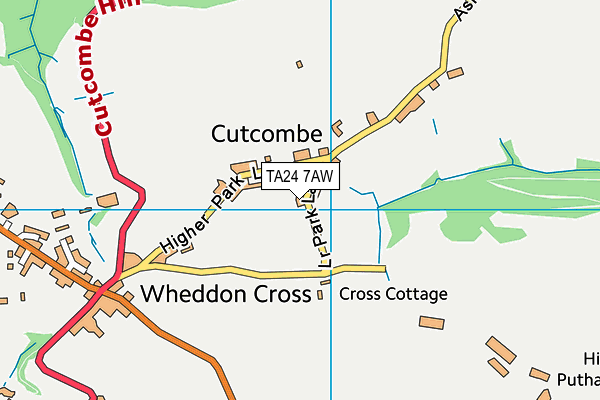 TA24 7AW map - OS VectorMap District (Ordnance Survey)