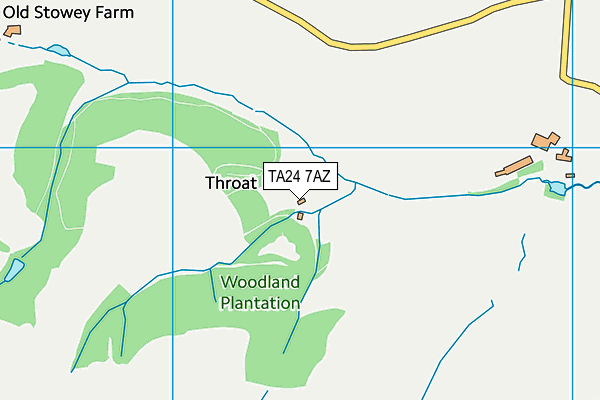 TA24 7AZ map - OS VectorMap District (Ordnance Survey)