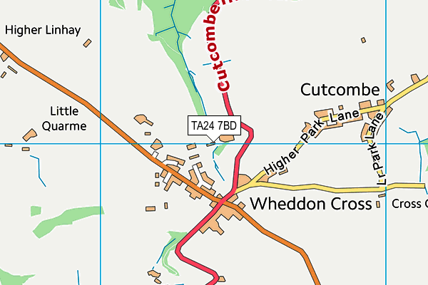 TA24 7BD map - OS VectorMap District (Ordnance Survey)