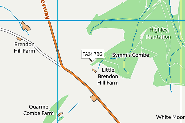 TA24 7BG map - OS VectorMap District (Ordnance Survey)