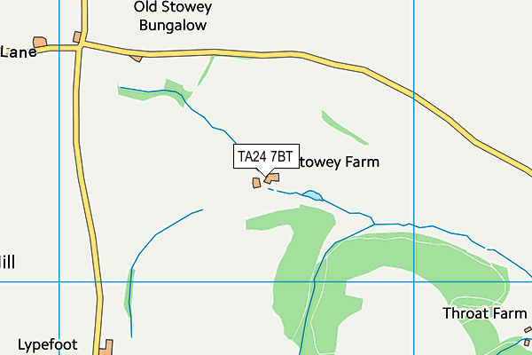 TA24 7BT map - OS VectorMap District (Ordnance Survey)